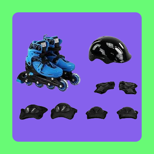 Patins com kit de proteção