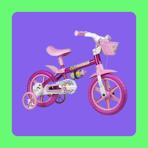Bicicleta infantil com rodinhas de apoio Nathor